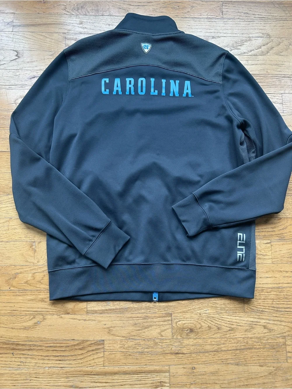 Jordan Men's Black Full-Zip Performance Jacket with Carolina Blue Accents